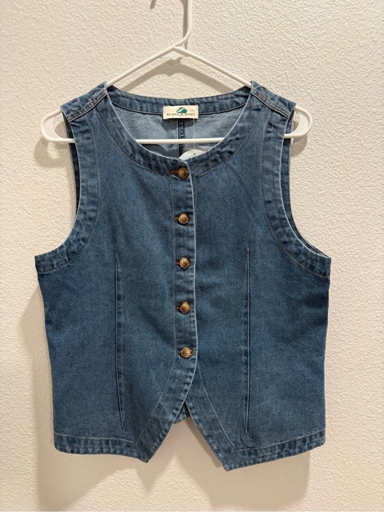 Tops - Al, ever green Denim Vest Top